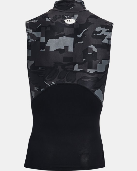 Men's UA Iso-Chill Compression Mock Printed Sleeveless, Black, pdpMainDesktop image number 5